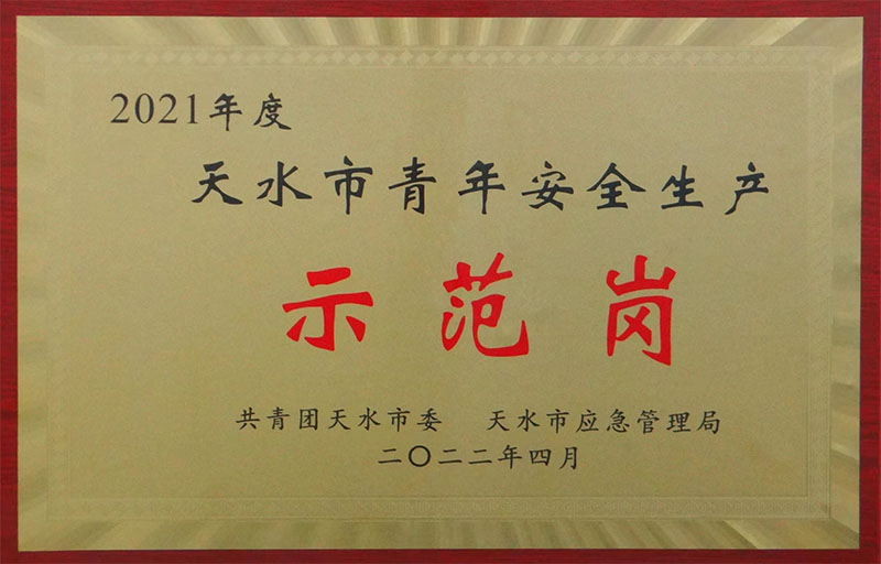 星火機床機械制造分公司中型工段被授予“青年安全生產示范崗”稱號